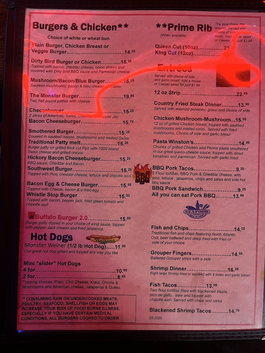 The Sports Grill Photo Menu 1