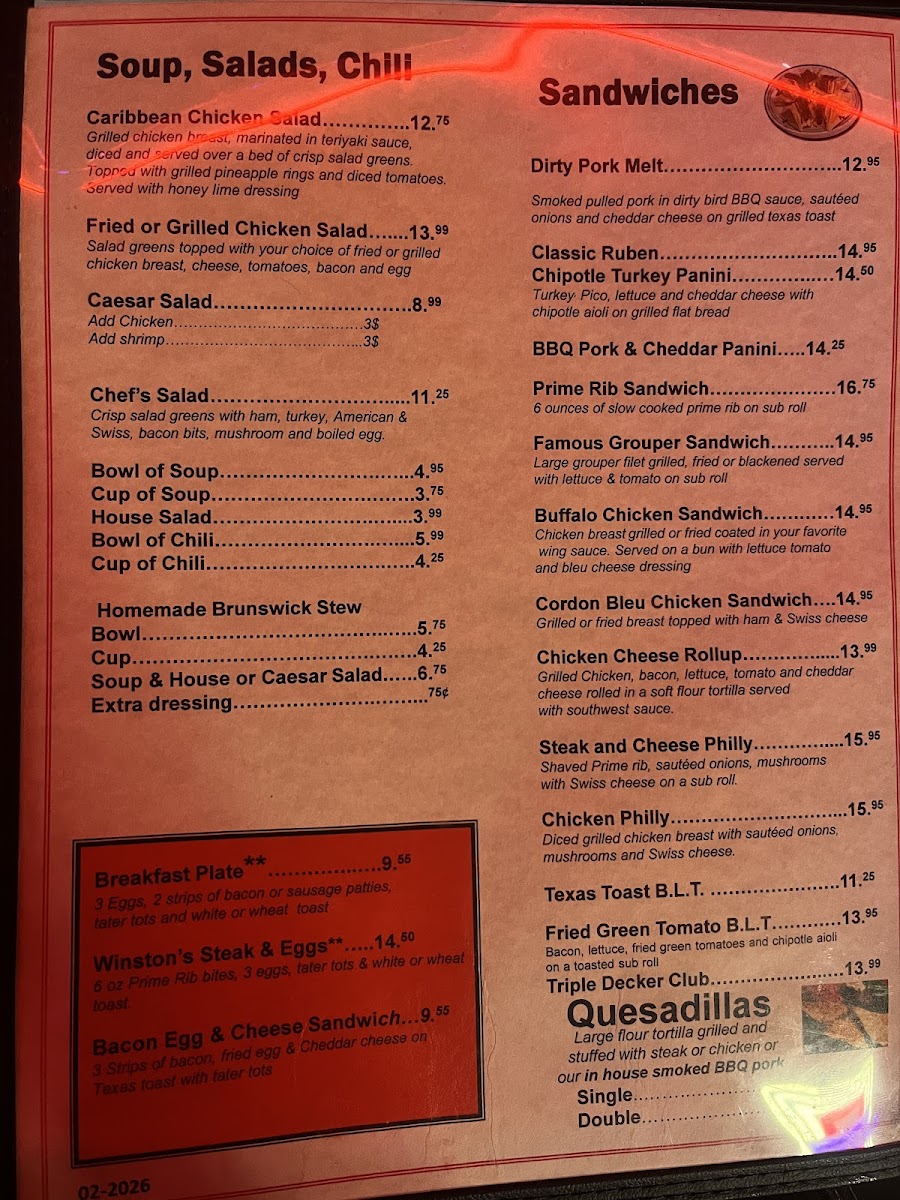 The Sports Grill Photo Menu 3