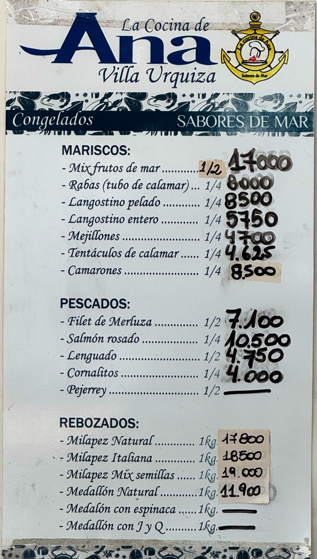 La Cocina de Ana e Hijos Sabores de Mar Photo Menu 1