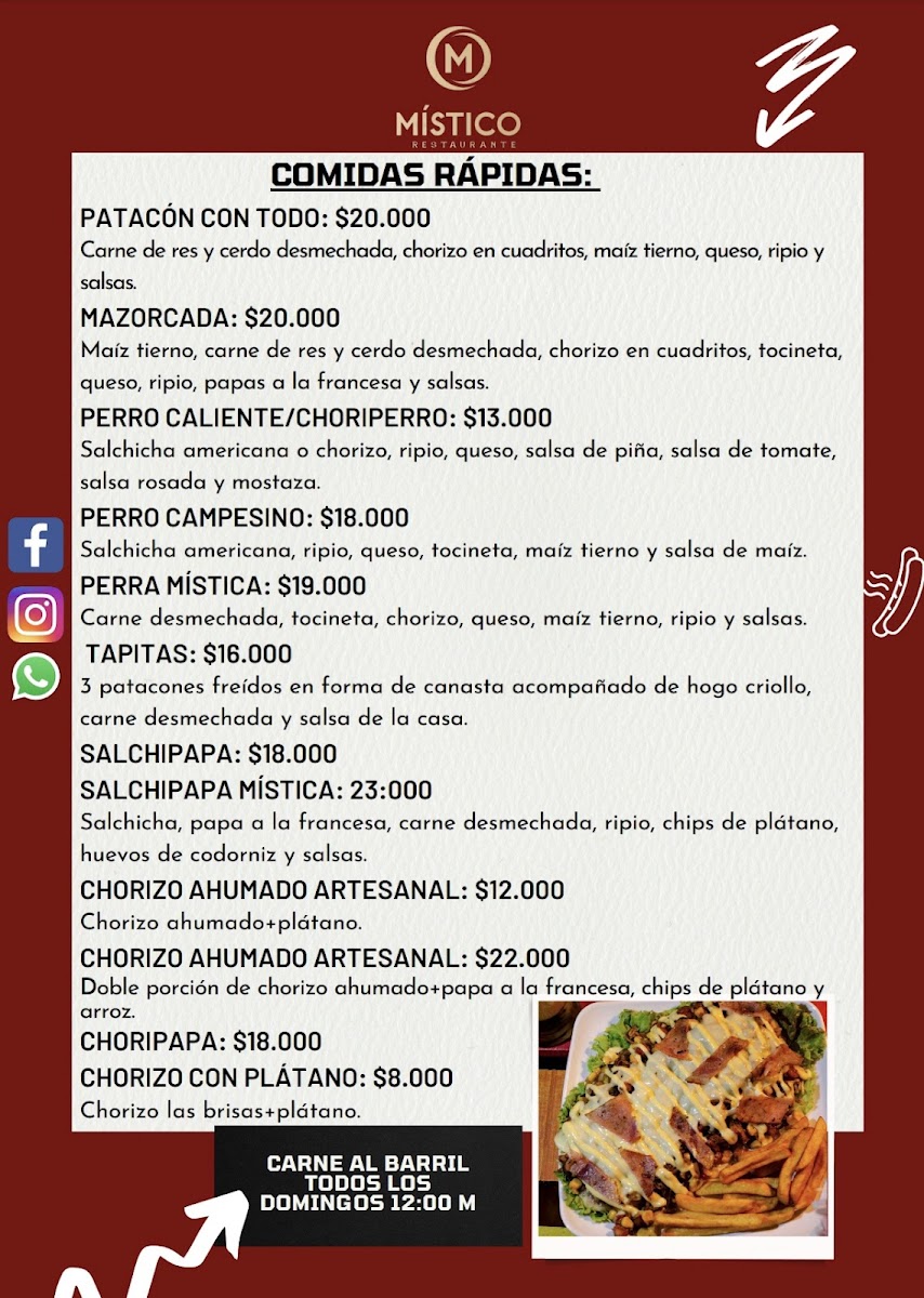Místico Restaurante Photo Menu 1