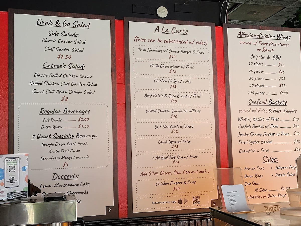 Affextionate Cuizine Photo Menu 1