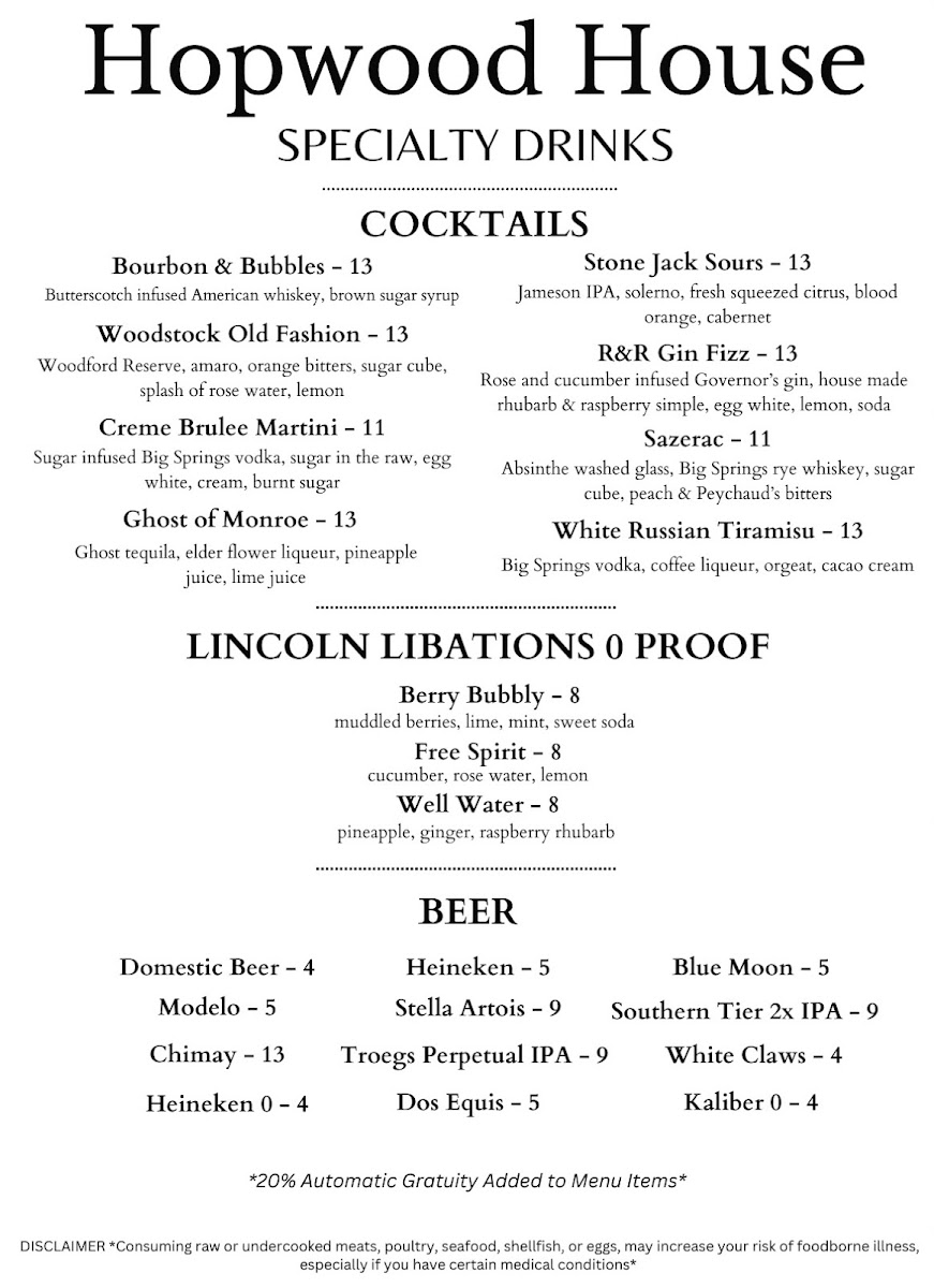 Hopwood House Photo Menu 2