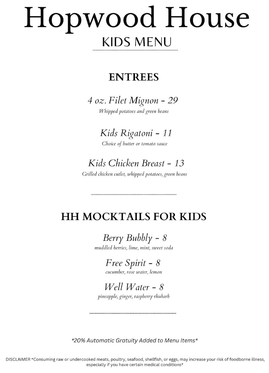Hopwood House Photo Menu 4