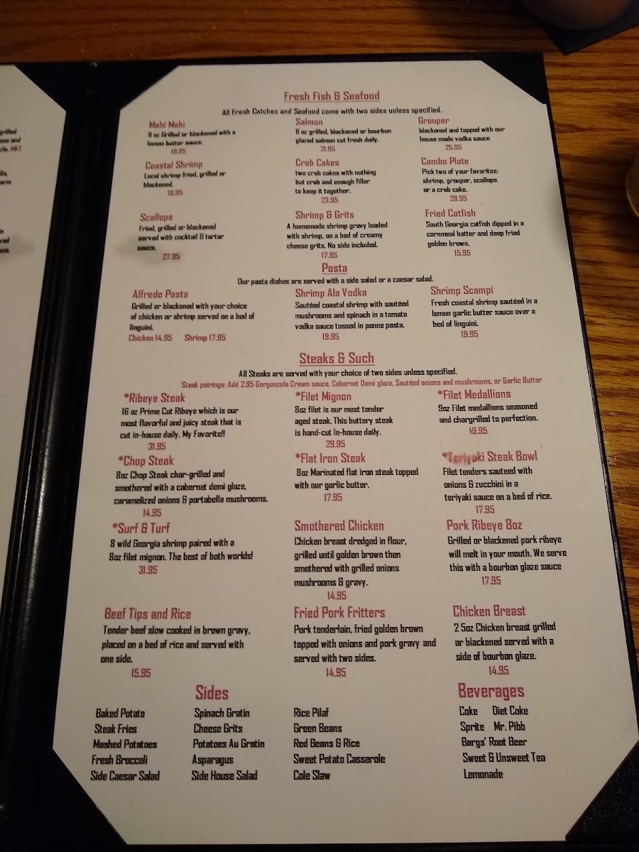 Harris’s Steak & Seafood Photo Menu 9