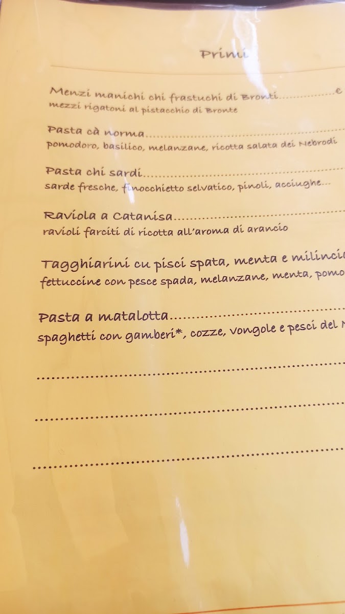 Lumie di Sicilia Photo Menu 2
