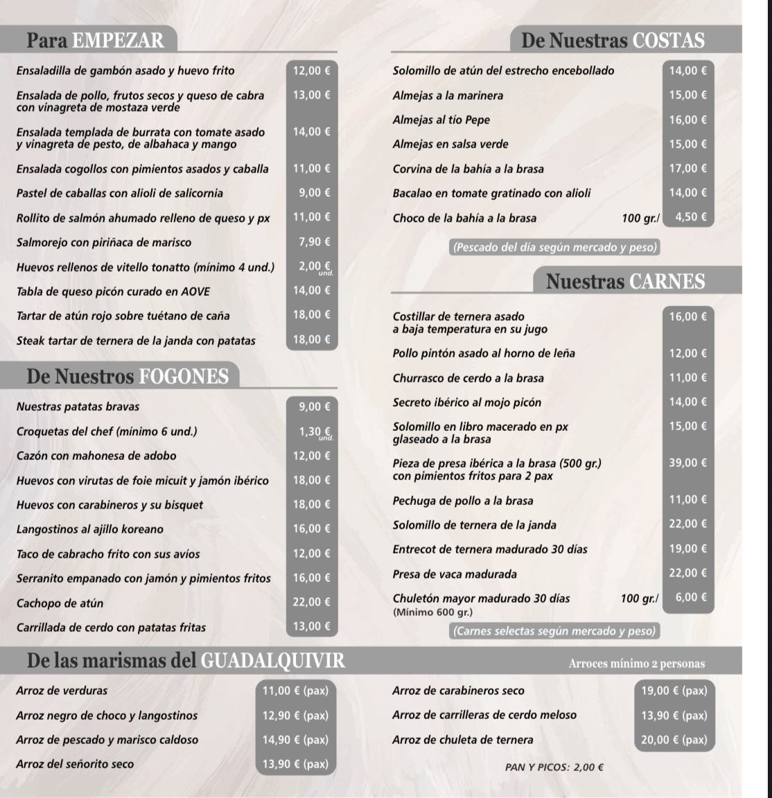 Restaurante Brasarte Photo Menu 1