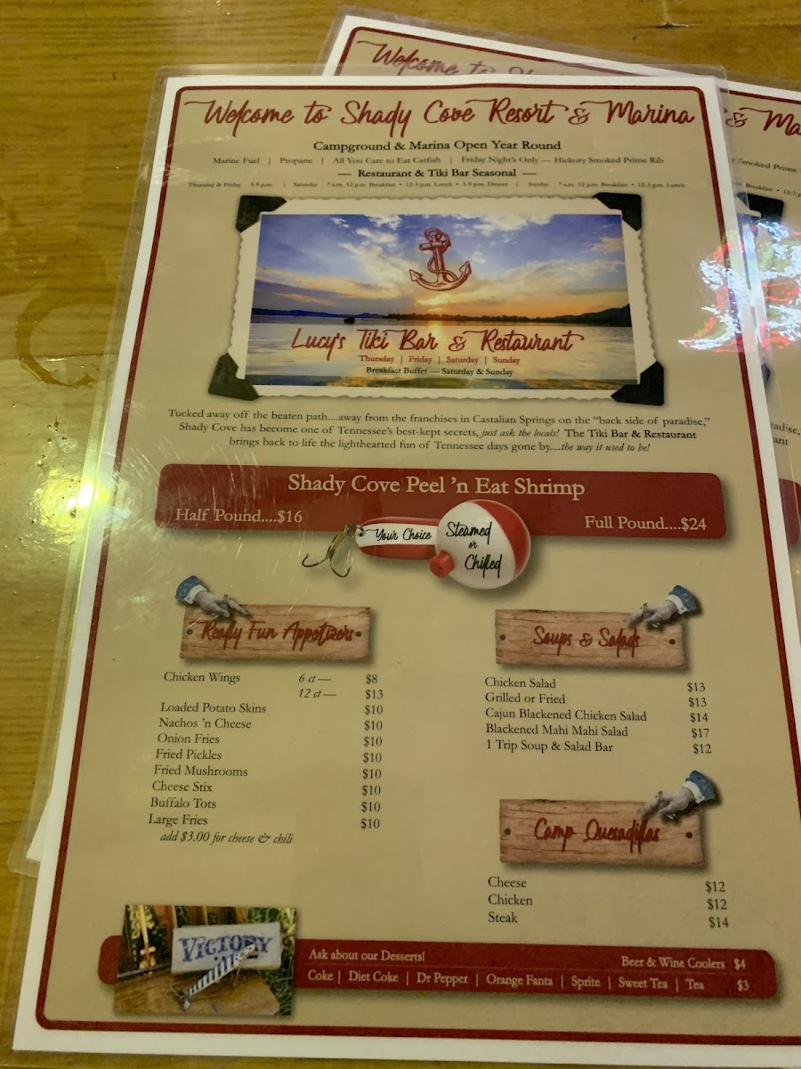 Shady Cove Restaurant & Tiki Bar LLC Photo Menu 5
