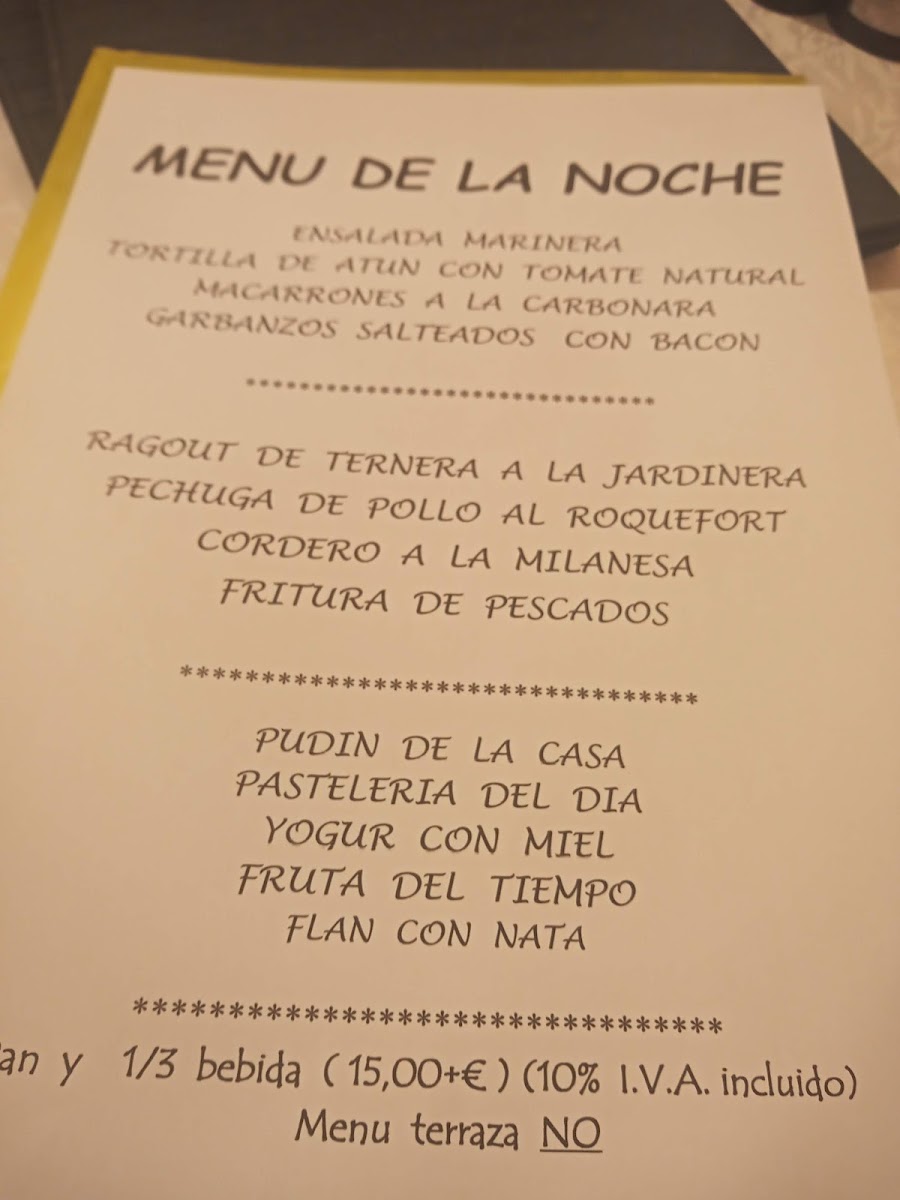 Hostal del Foix Restaurant Photo Menu 1
