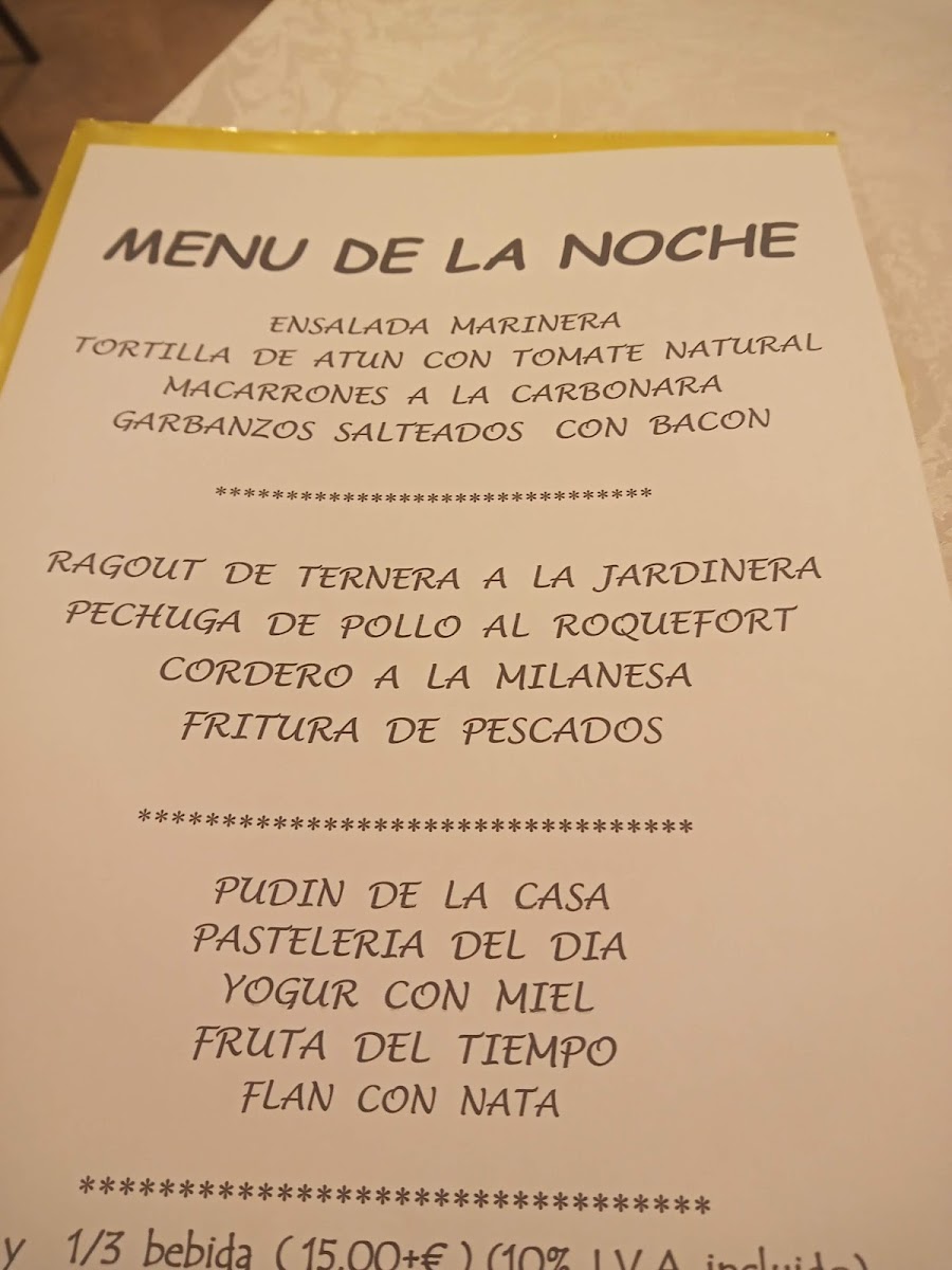Hostal del Foix Restaurant Photo Menu 2