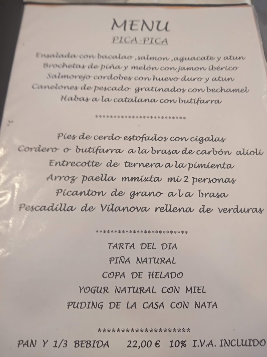 Hostal del Foix Restaurant Photo Menu 8