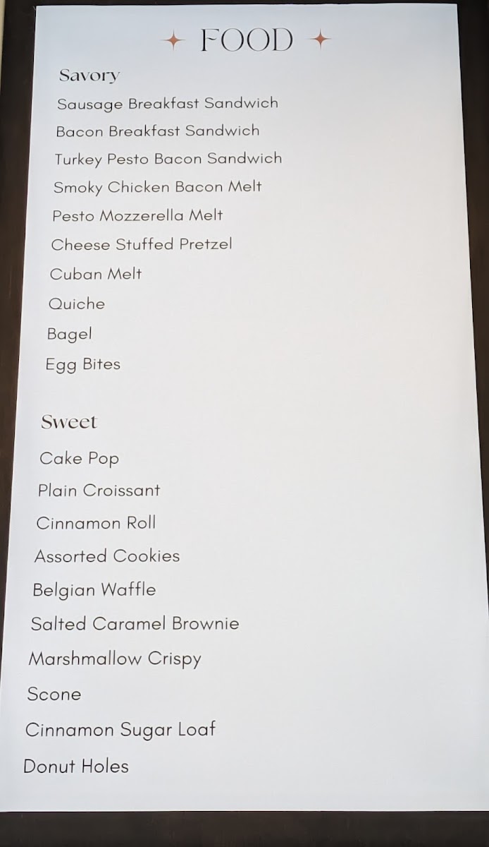 Two Sisters Coffee Company Photo Menu 2