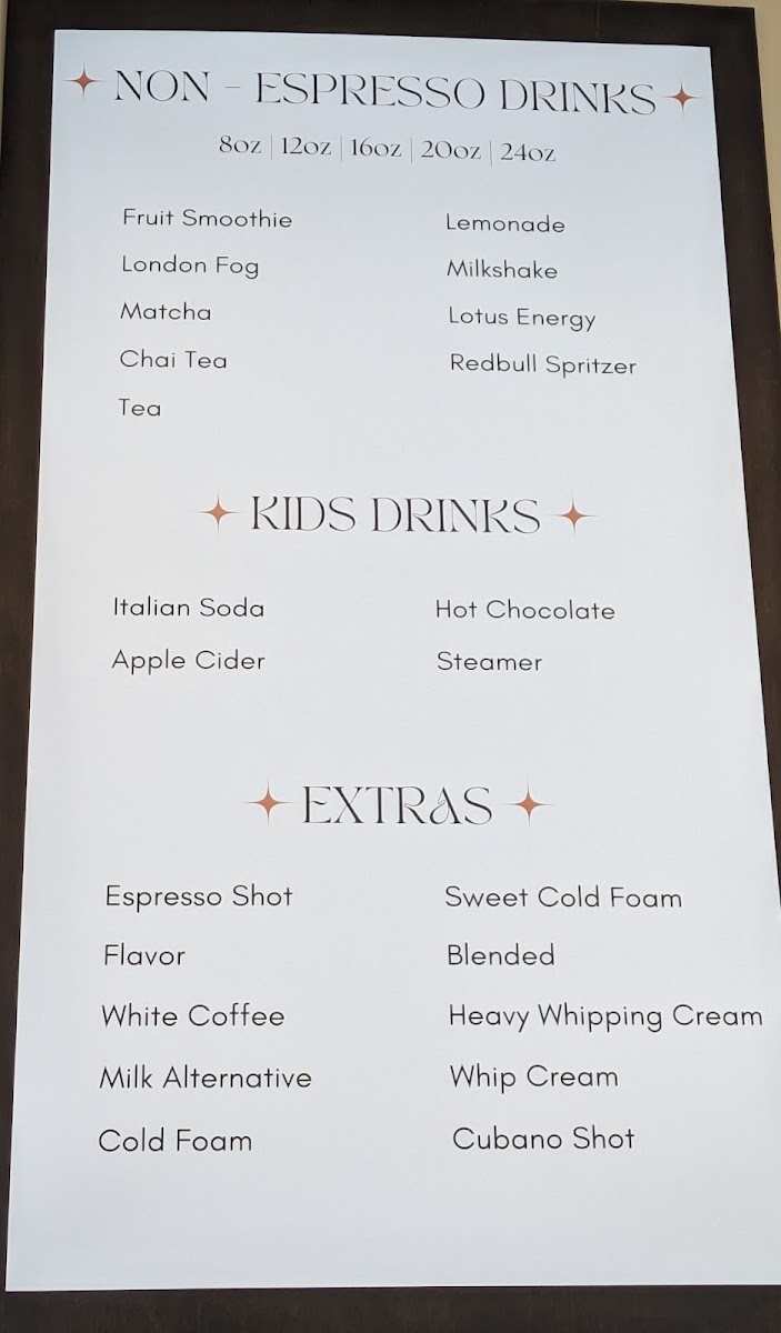 Two Sisters Coffee Company Photo Menu 3