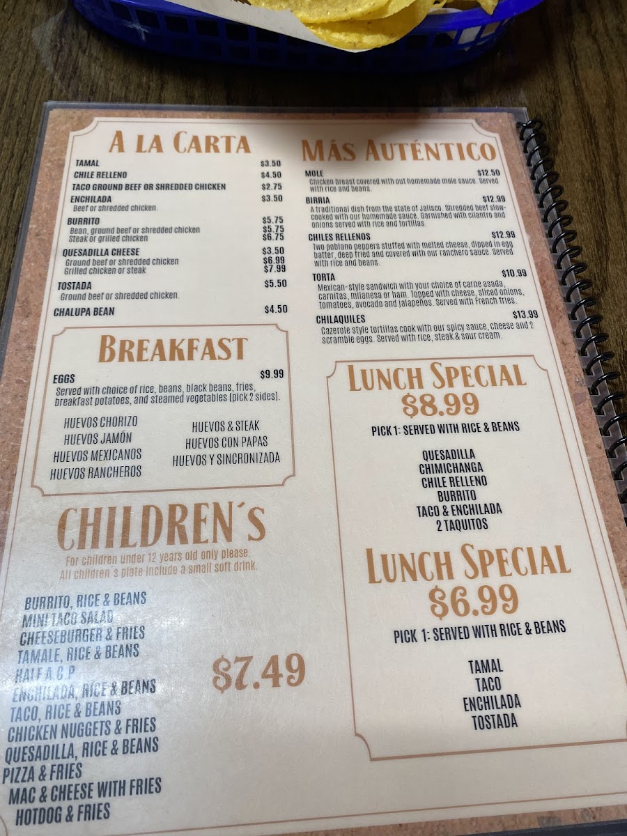 Canterero Mexican Grille Photo Menu 9