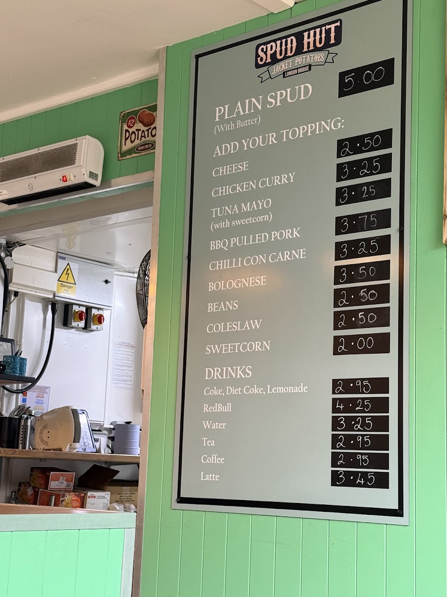 Spud-Hut London Bridge Photo Menu 3
