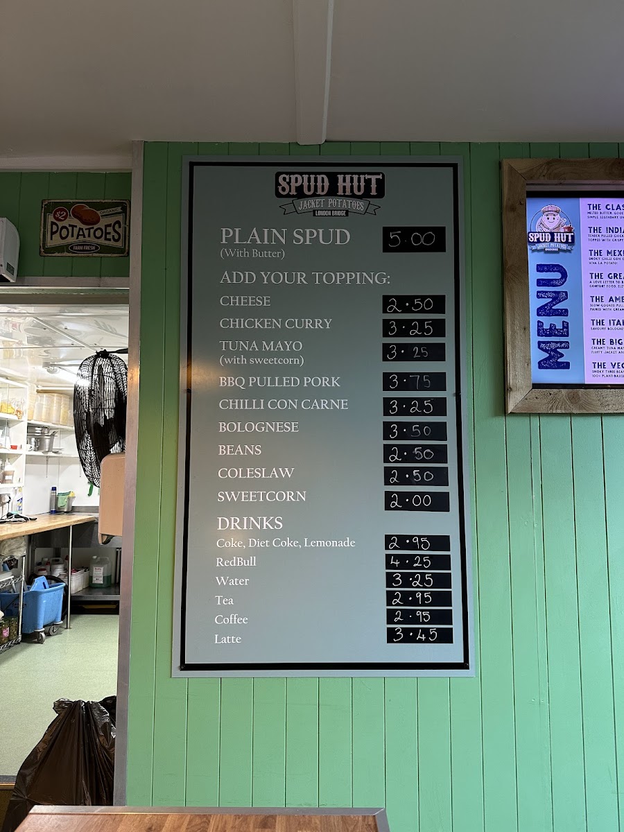 Spud-Hut London Bridge Photo Menu 5