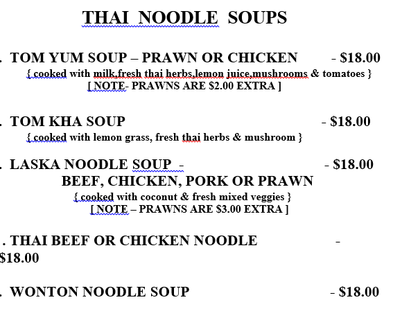 Reservoir Road Takeaway Photo Menu 2