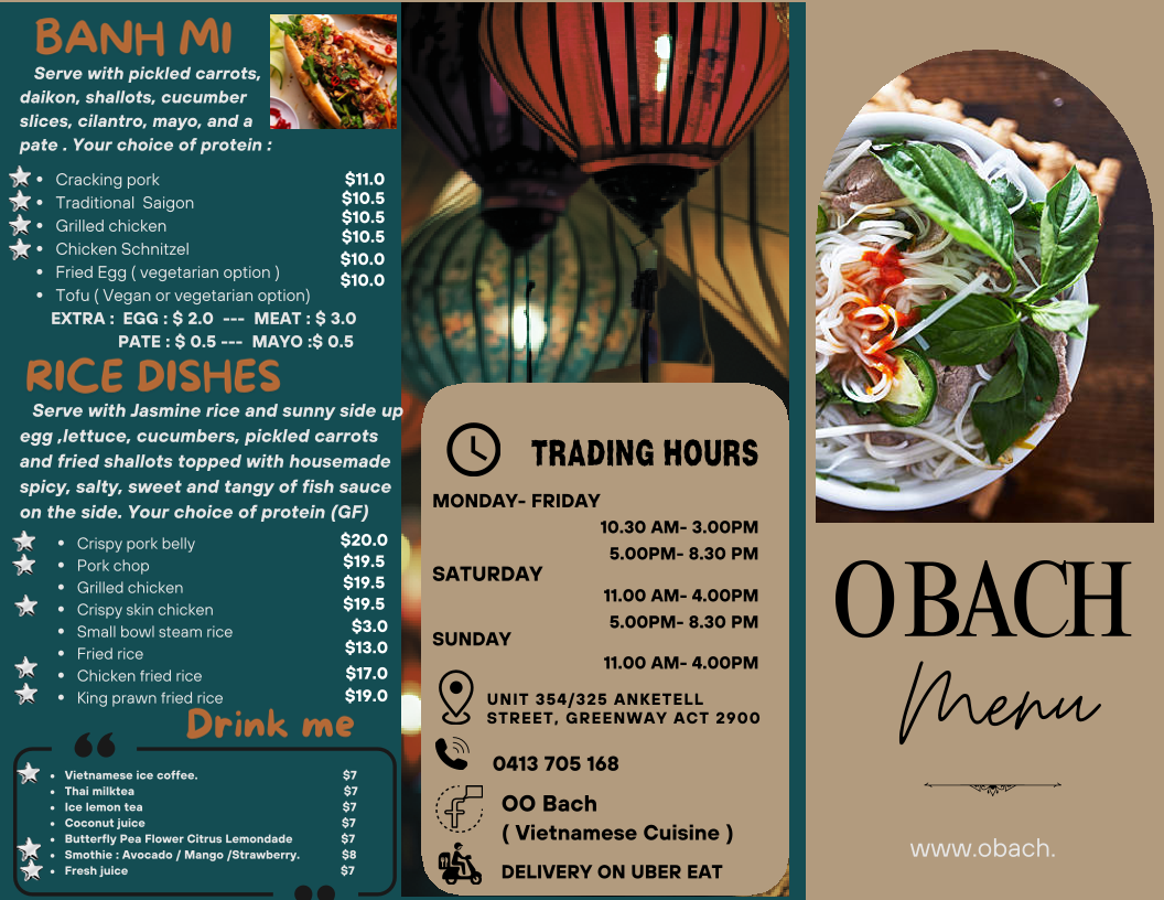 O Bach Photo Menu 2
