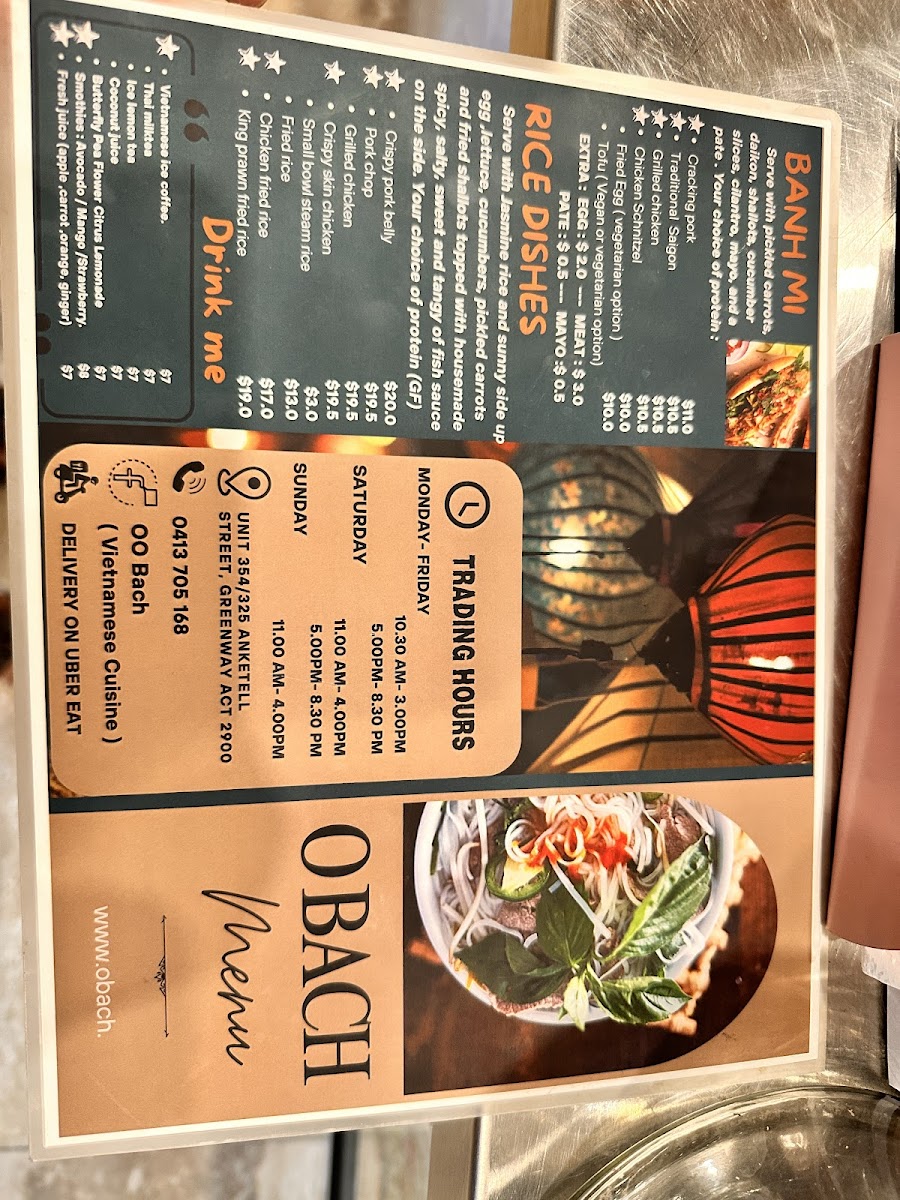 O Bach Photo Menu 9