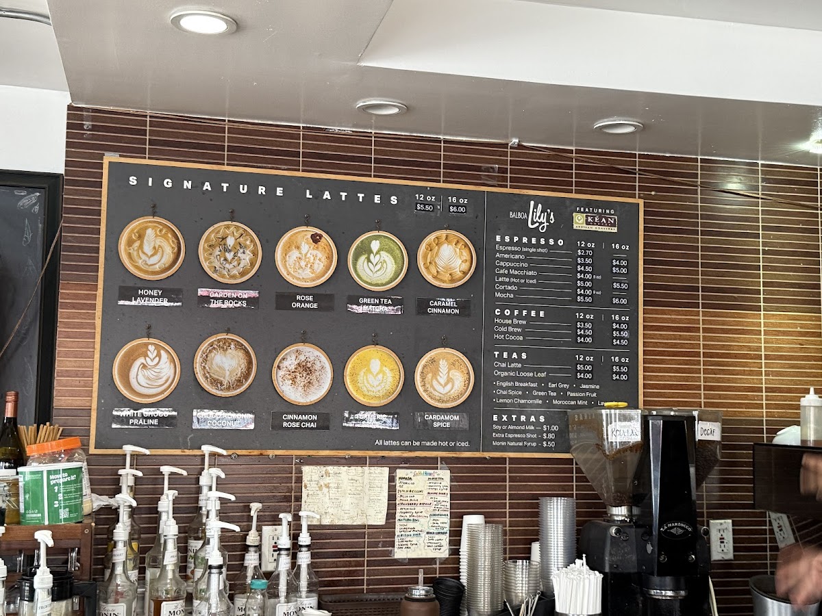 Balboa Lily’s Photo Menu 2