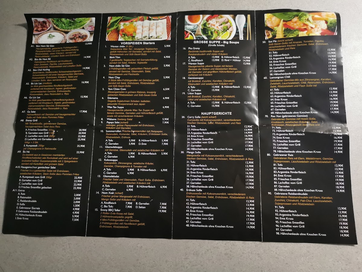 Emmy Restaurant (Vietnamesische Küche & Sushi Bar) Photo Menu 1