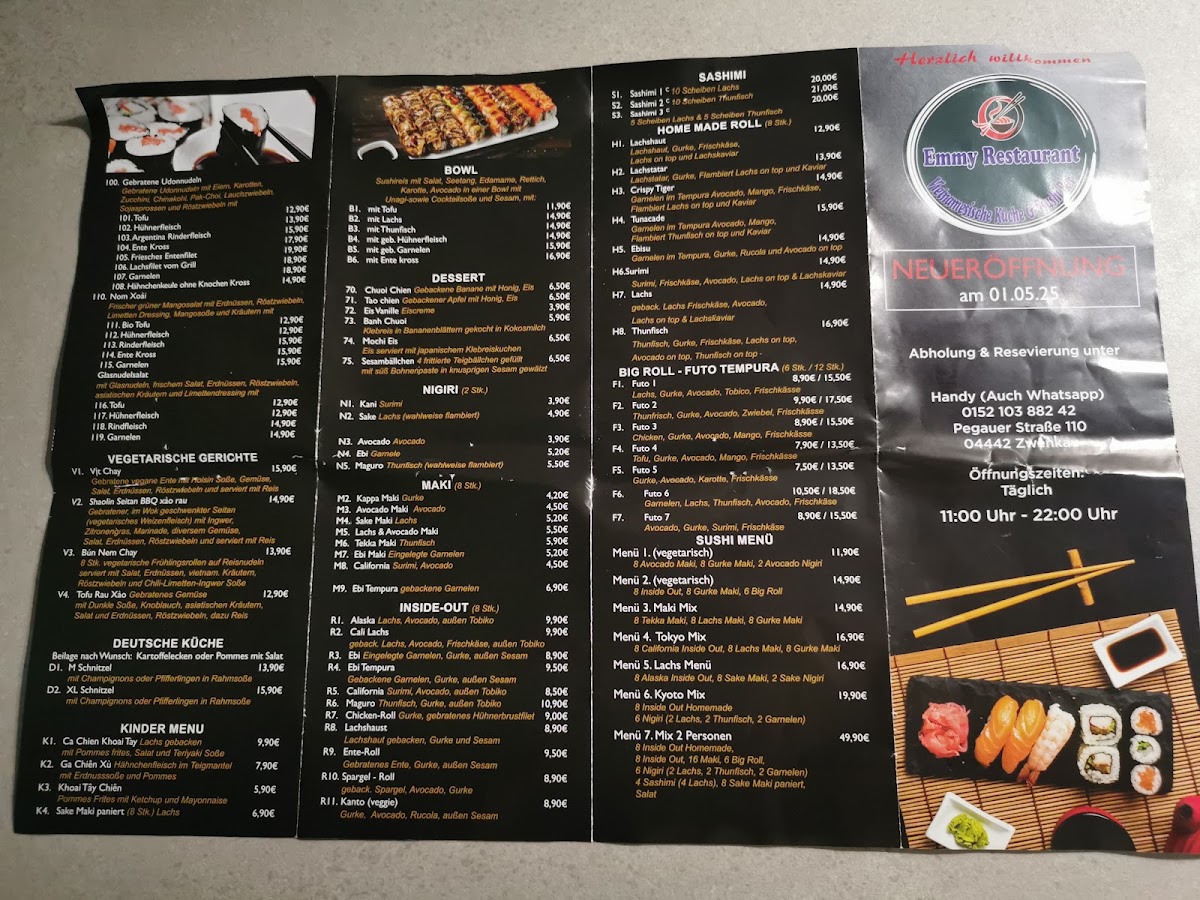 Emmy Restaurant (Vietnamesische Küche & Sushi Bar) Photo Menu 5