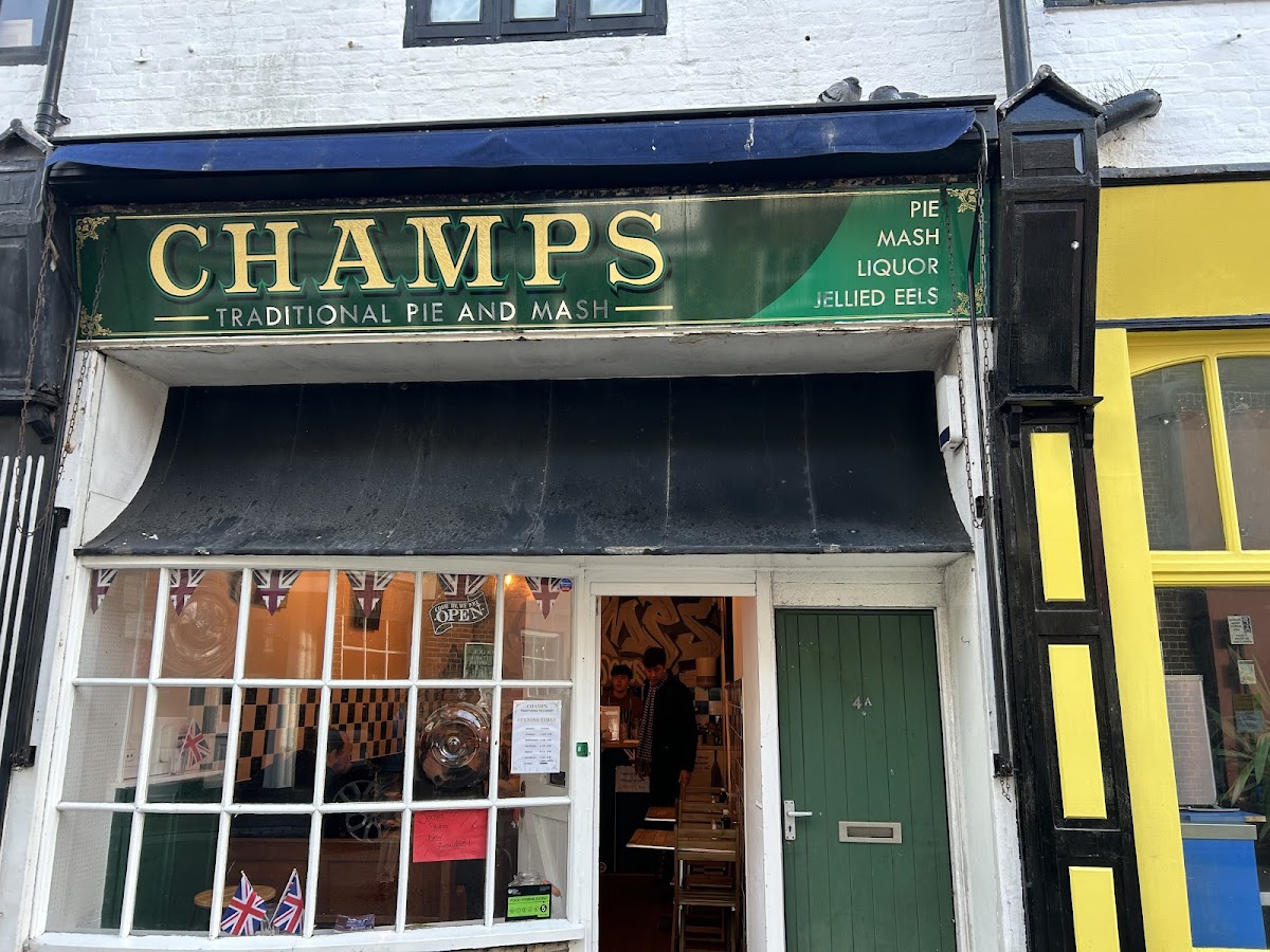 Champs traditional pie and mash