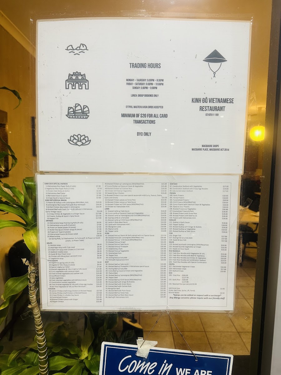 Kinh Do Photo Menu 2