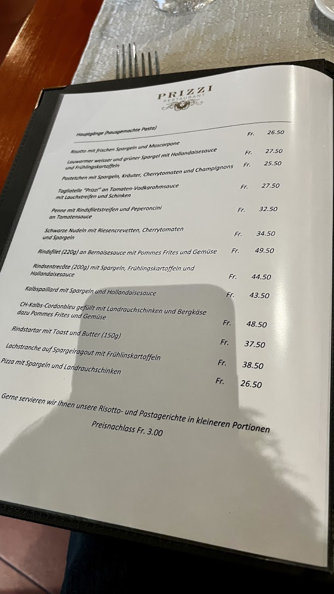 Prizzi Photo Menu 3