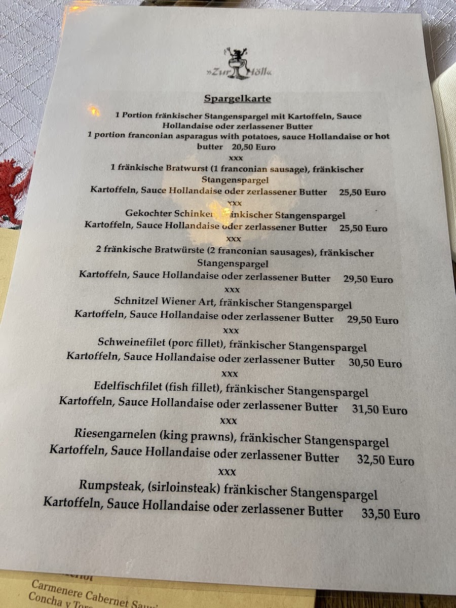 Zur Hoell Photo Menu 8