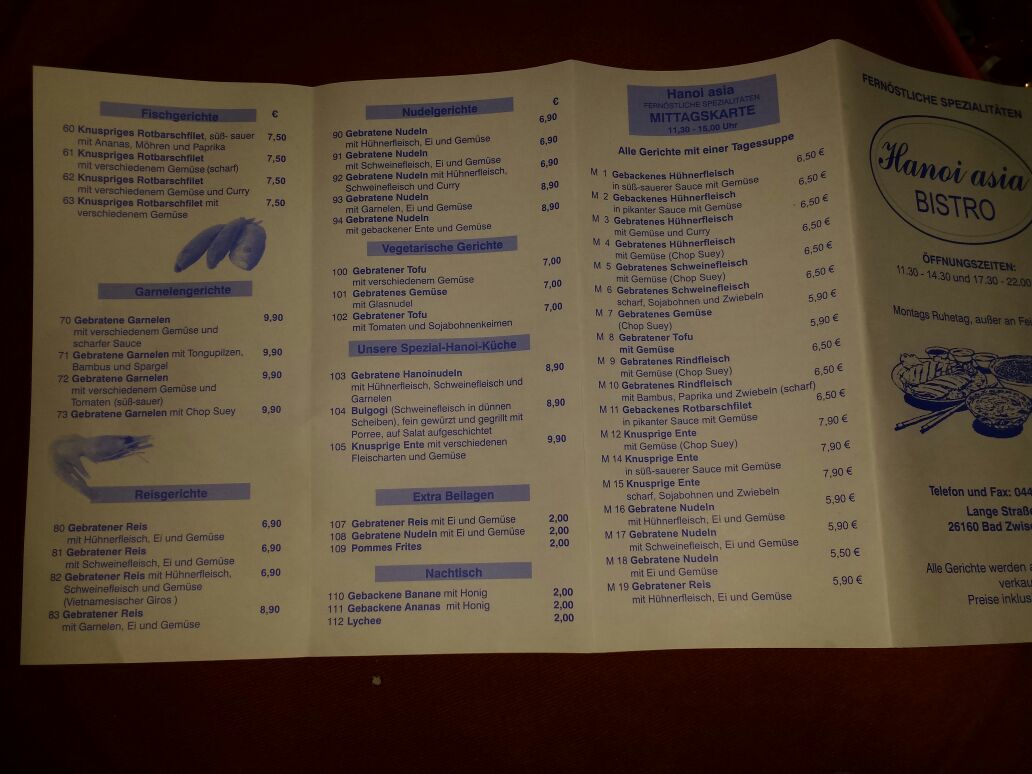 Hanoi Asia Photo Menu 3
