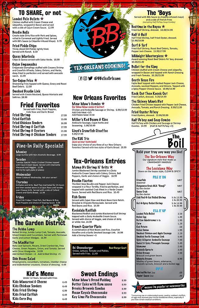 BB's Cajun Cantina Photo Menu 10