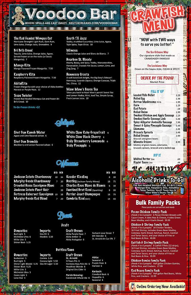 BB's Cajun Cantina Photo Menu 4