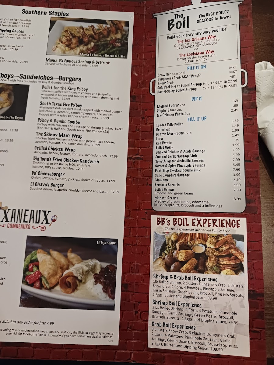 BB's Cajun Cantina Photo Menu 9
