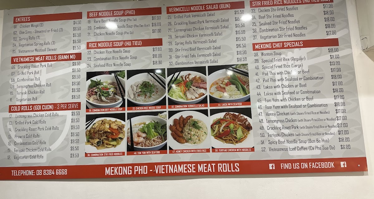 Mekong Phở Photo Menu 1