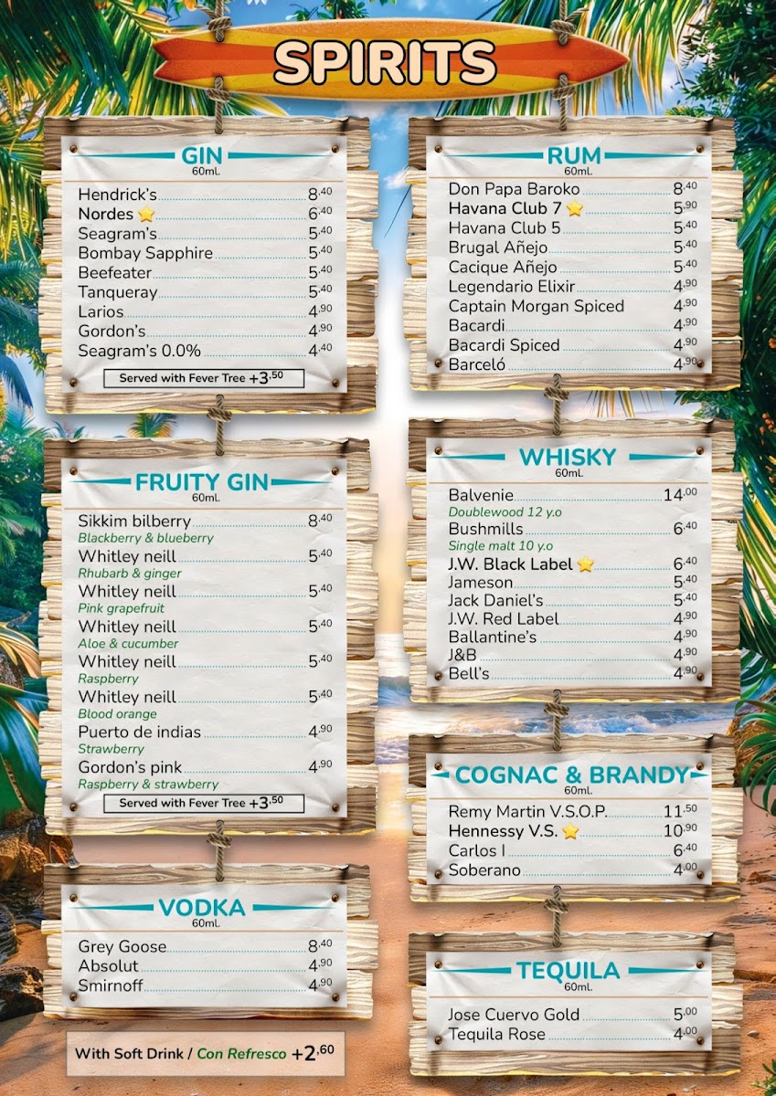 Rica`s Cocktailbar & Restaurant Photo Menu 2