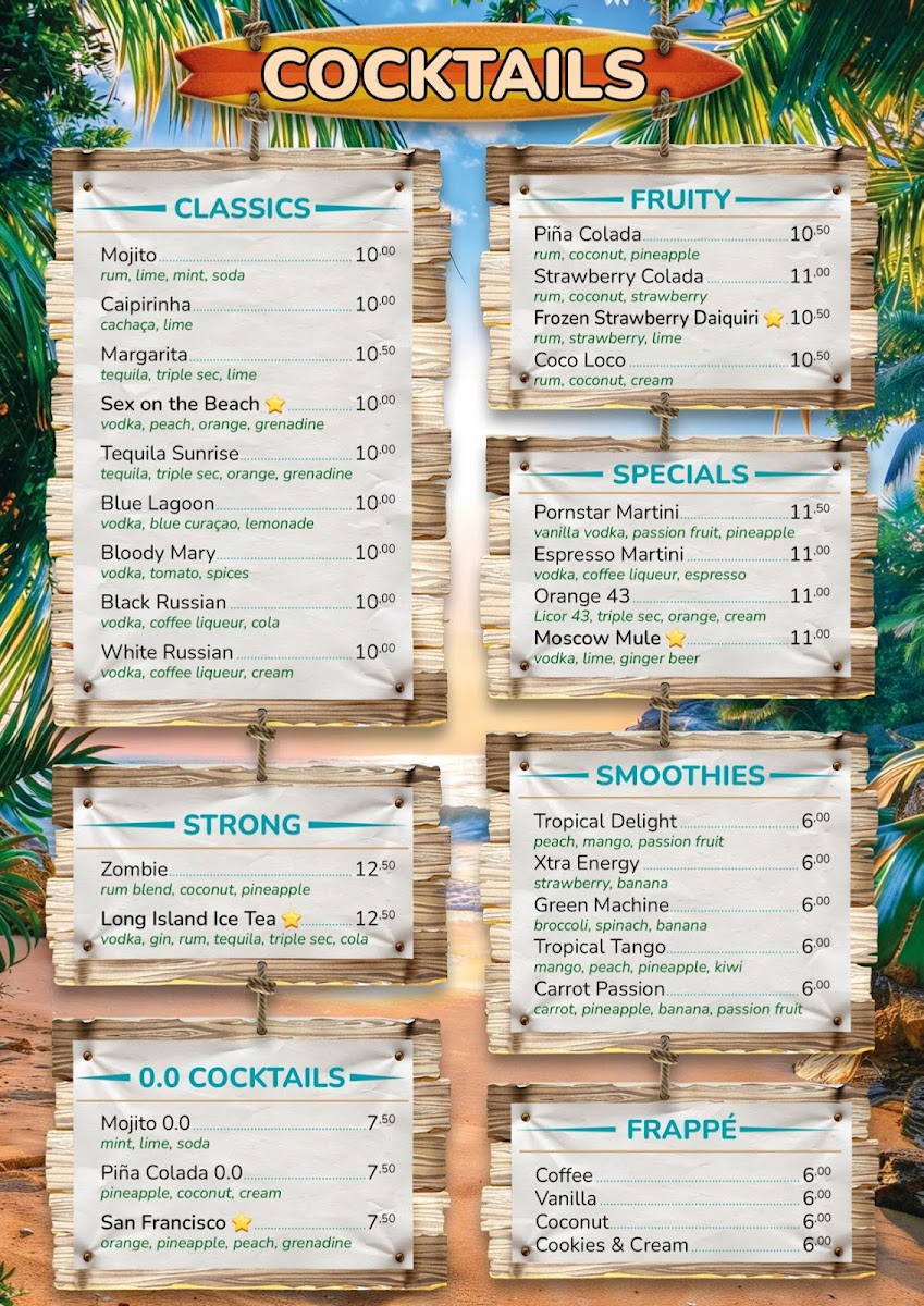 Rica`s Cocktailbar & Restaurant Photo Menu 3