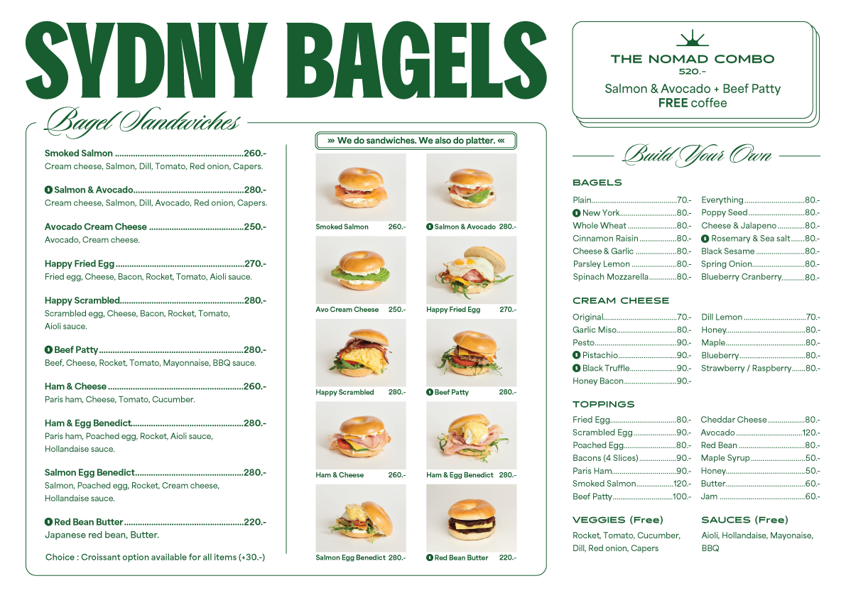 SYDNY BAGELS Photo Menu 2