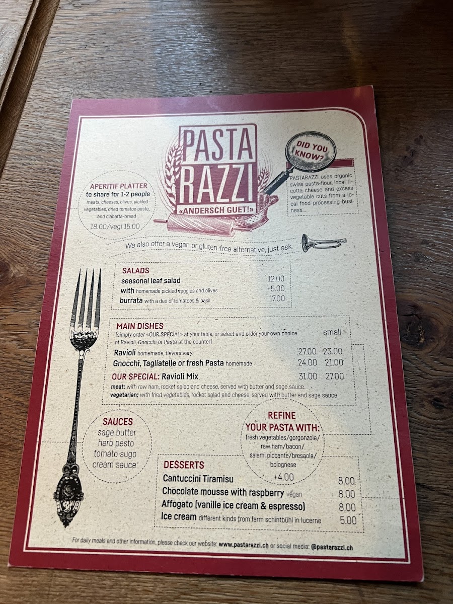 Pastarazzi Photo Menu 10