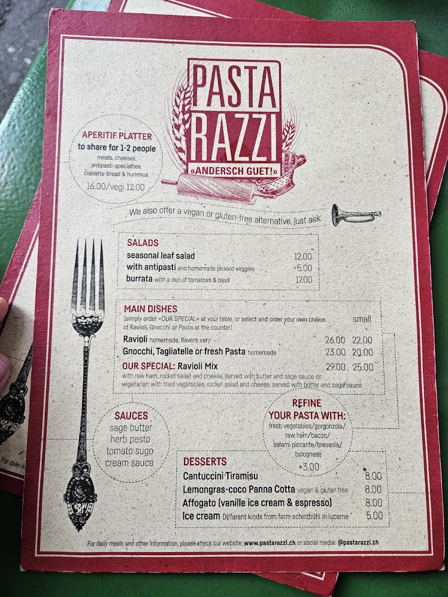 Pastarazzi Photo Menu 5