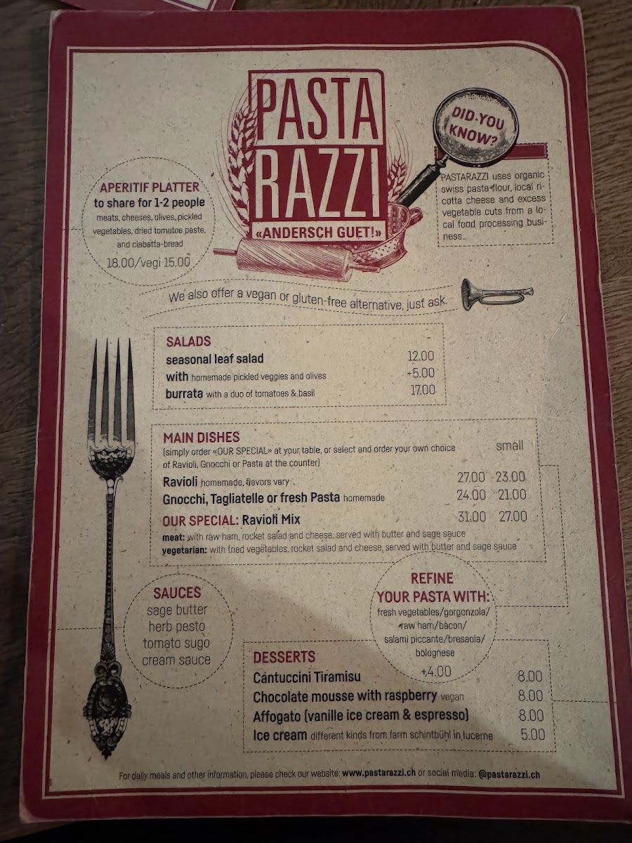 Pastarazzi Photo Menu 8