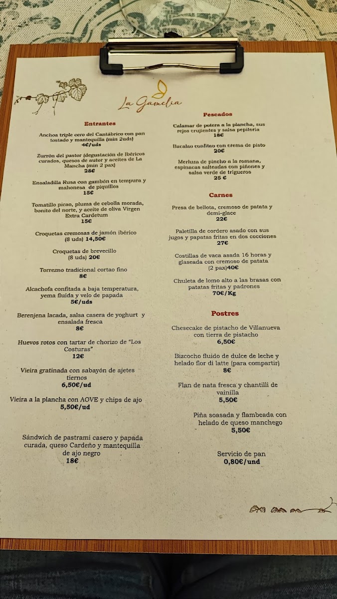 Restaurante La Gamelia Photo Menu 1