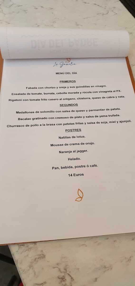 Restaurante La Gamelia Photo Menu 3