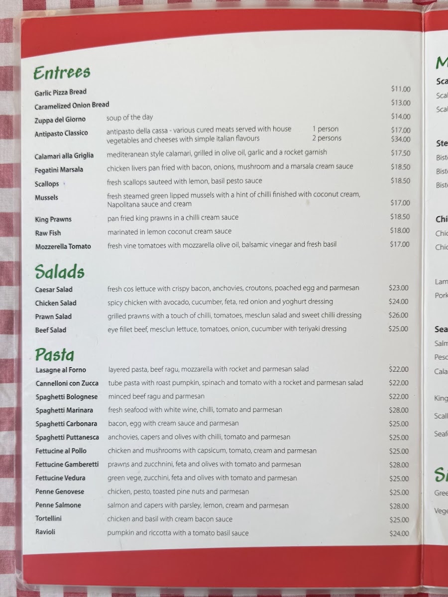 Scalini's Italian Restaurant & Pizzeria Photo Menu 2