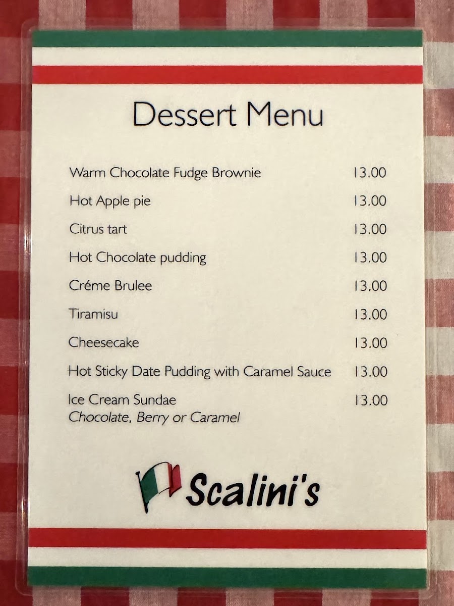 Scalini's Italian Restaurant & Pizzeria Photo Menu 4