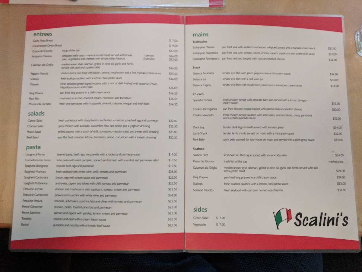 Scalini's Italian Restaurant & Pizzeria Photo Menu 8