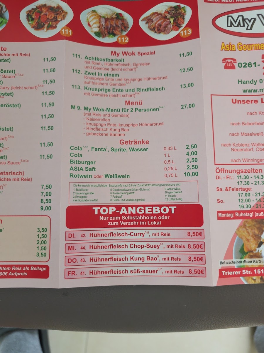 MyWok Asia Gourmet - Lieferservice Photo Menu 1