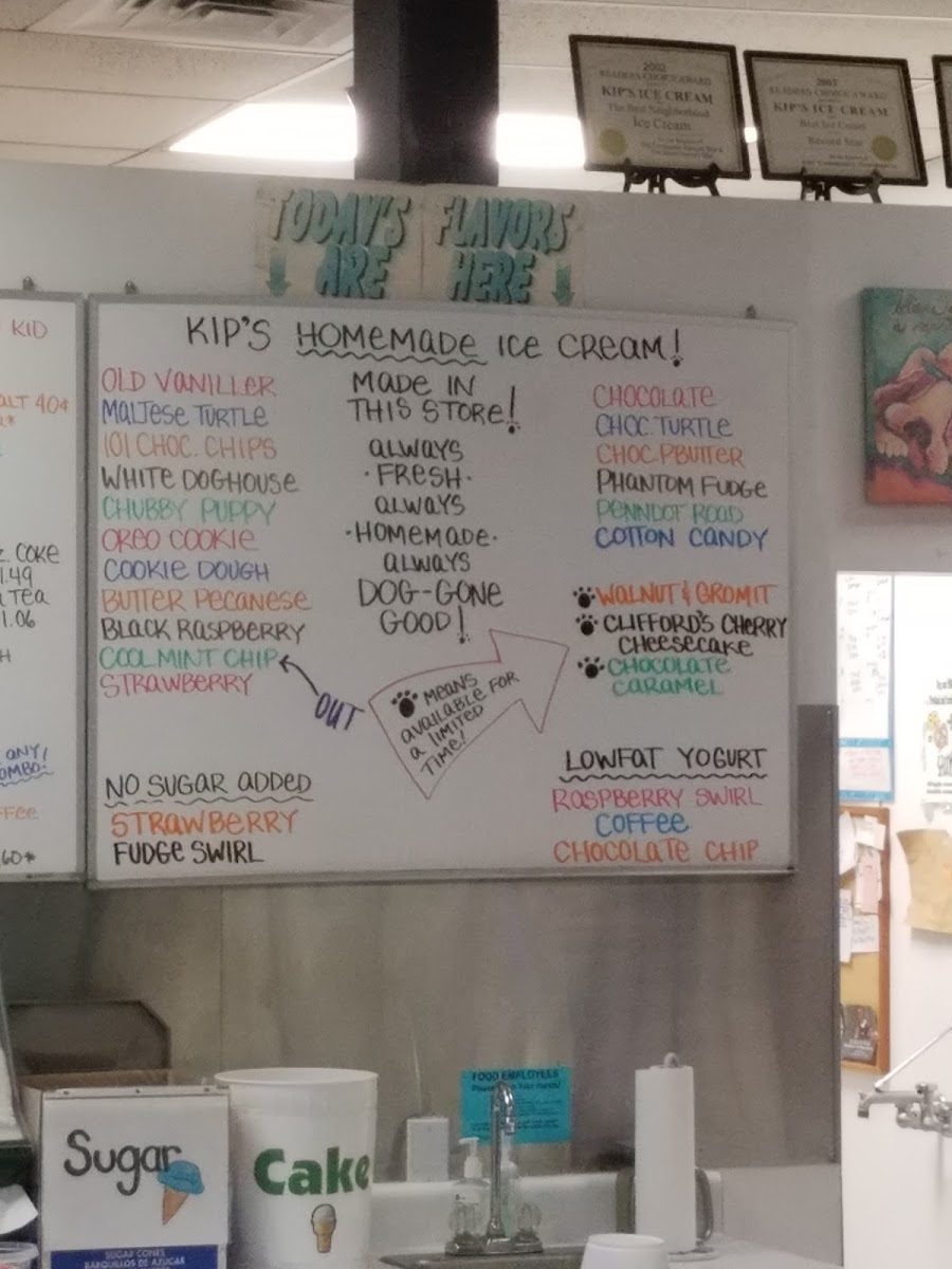 Kip's Ice Cream Photo Menu 6