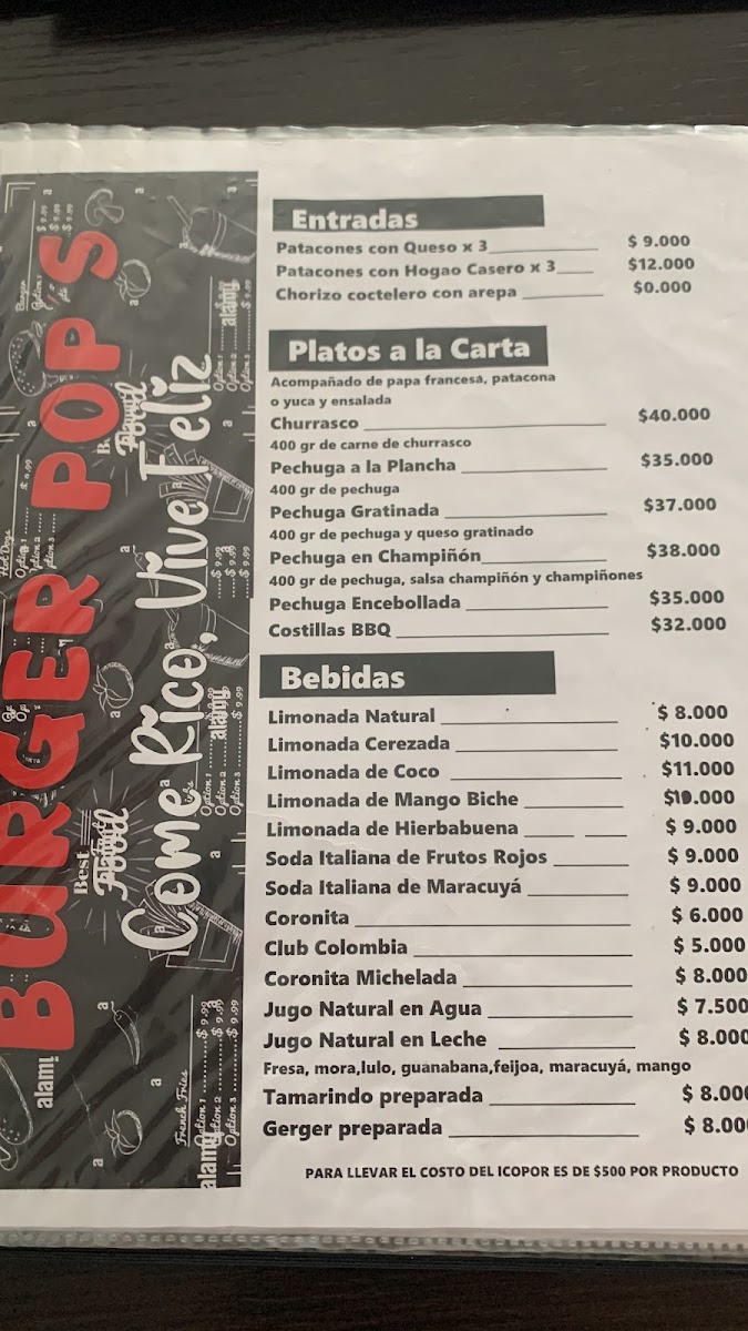 BURGER POP’S Photo Menu 1
