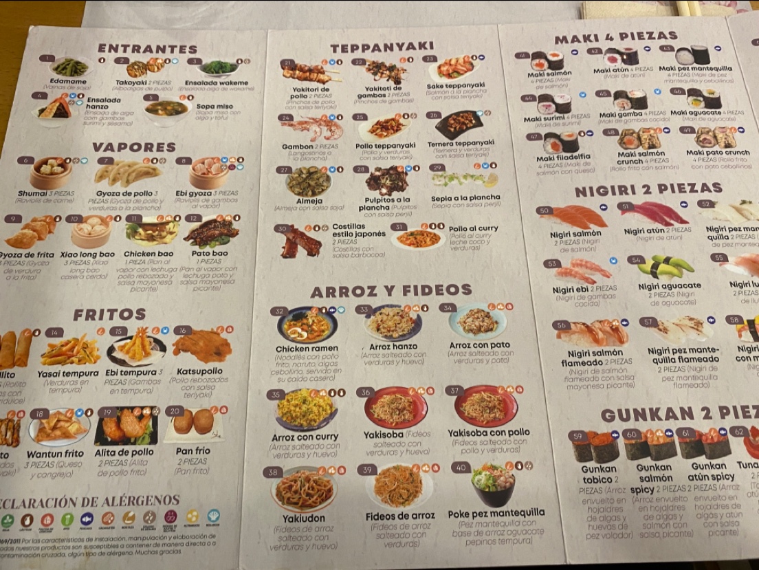 HANZO SUSHI Photo Menu 1