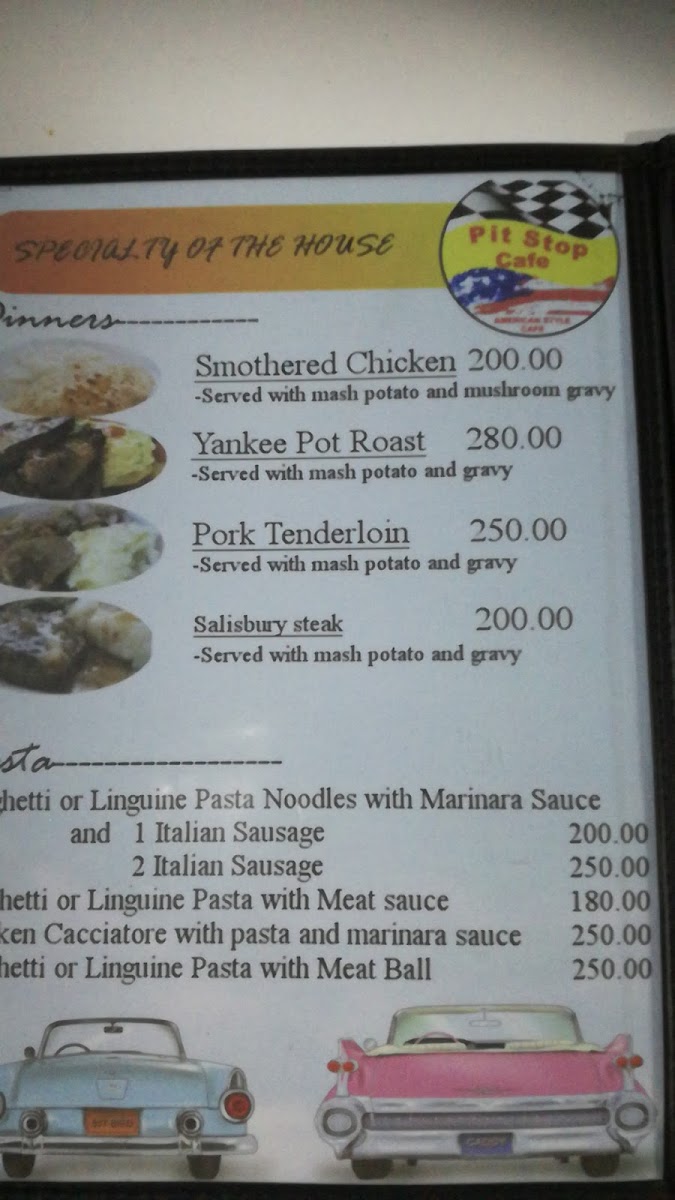Pit Stop American Style Cafe Photo Menu 2